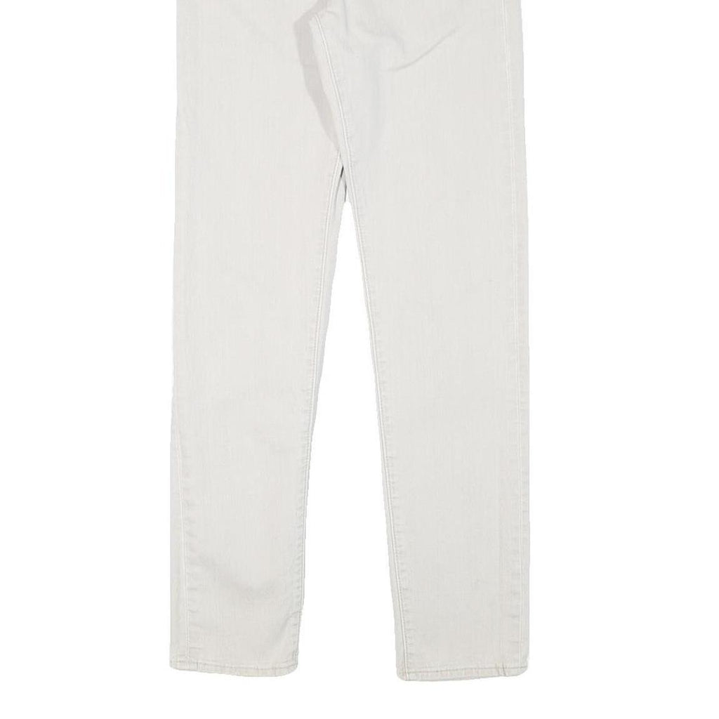 LEVI'S Mens Slim White Jeans Denim W27 L30 Cotton Blend Zip Fastening