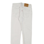 LEVI'S Mens Slim White Jeans Denim W27 L30 Cotton Blend Zip Fastening