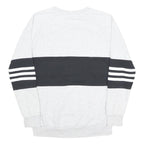 ADIDAS Womens Grey & Black Logo Crew Neck UK 6 Sweatshirt Sportswear Casual