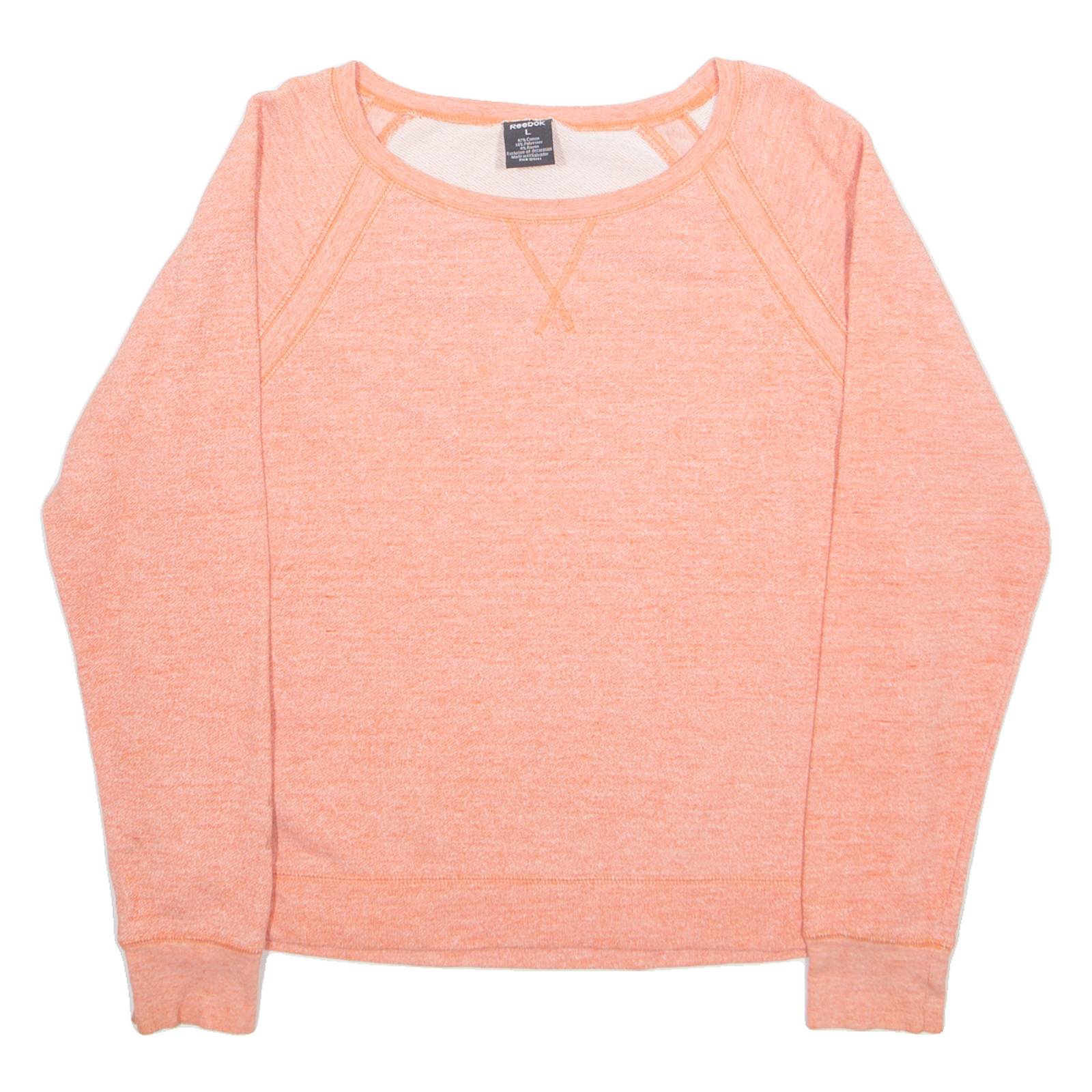 REEBOK Womens Sweatshirt Orange L