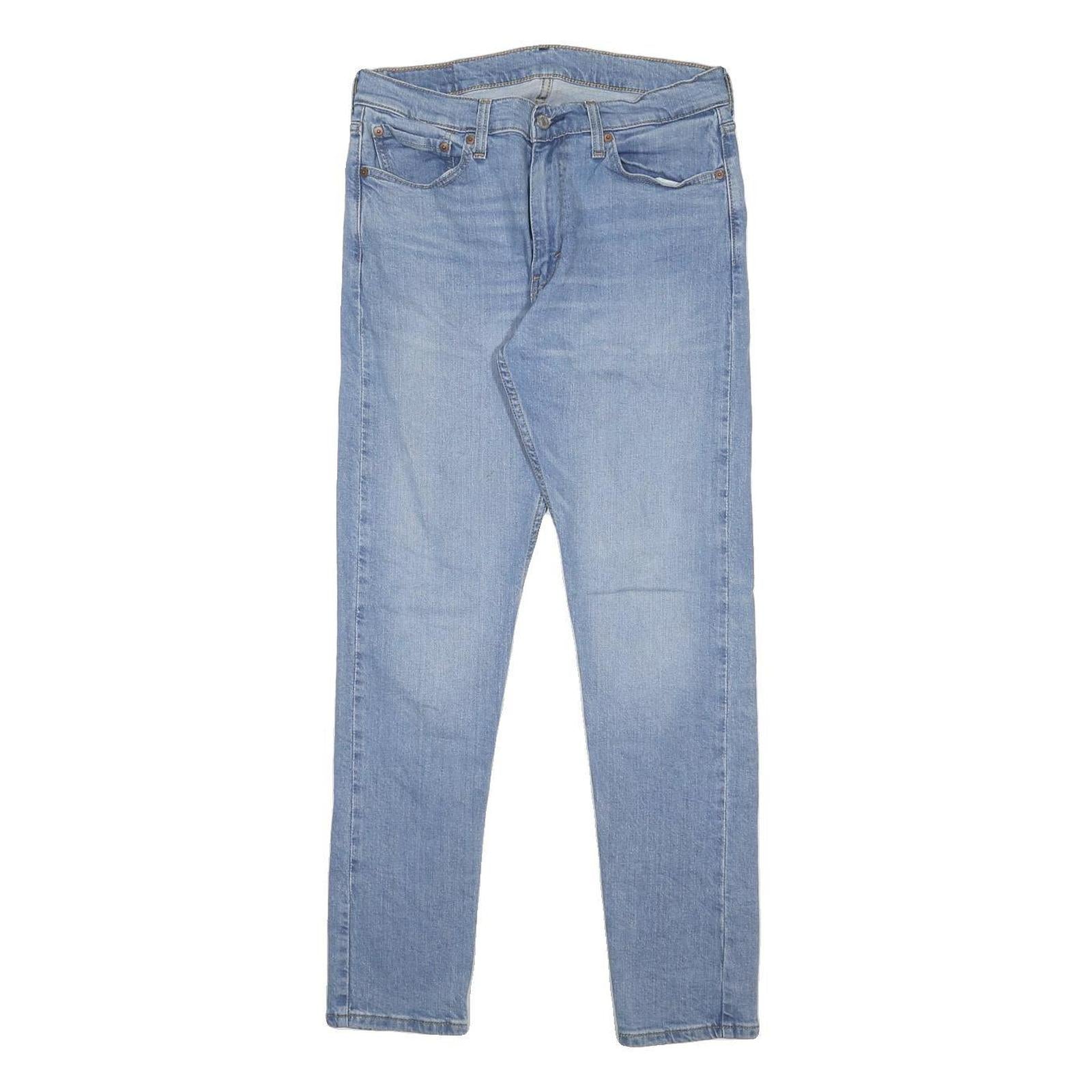LEVI'S 512 Mens Slim Light Blue Denim Jeans W33 L32 Classic Zip Closure