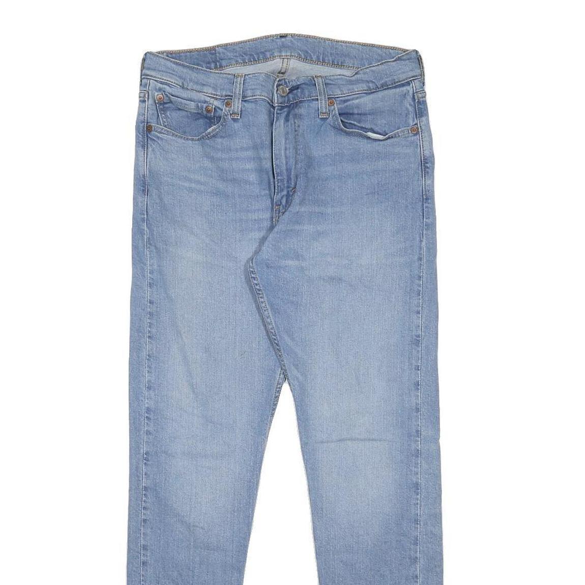 LEVI'S 512 Mens Slim Light Blue Denim Jeans W33 L32 Classic Zip Closure