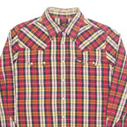 LEE Mens Shirt Red Check Long Sleeve L