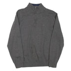 NAUTICA Mens Jumper Grey 1/4 Zip Tight Knit L