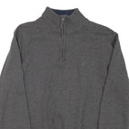 NAUTICA Mens Jumper Grey 1/4 Zip Tight Knit L