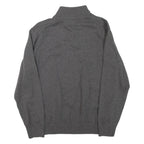 NAUTICA Mens Jumper Grey 1/4 Zip Tight Knit L