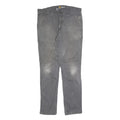 CARHARTT Mens Regular Grey Cotton Blend Straight Fit Trousers W36 L34 Workwear