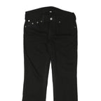 TRUE RELIGION Mens Black Regular Straight Denim Jeans W36 L33 Classic Cotton