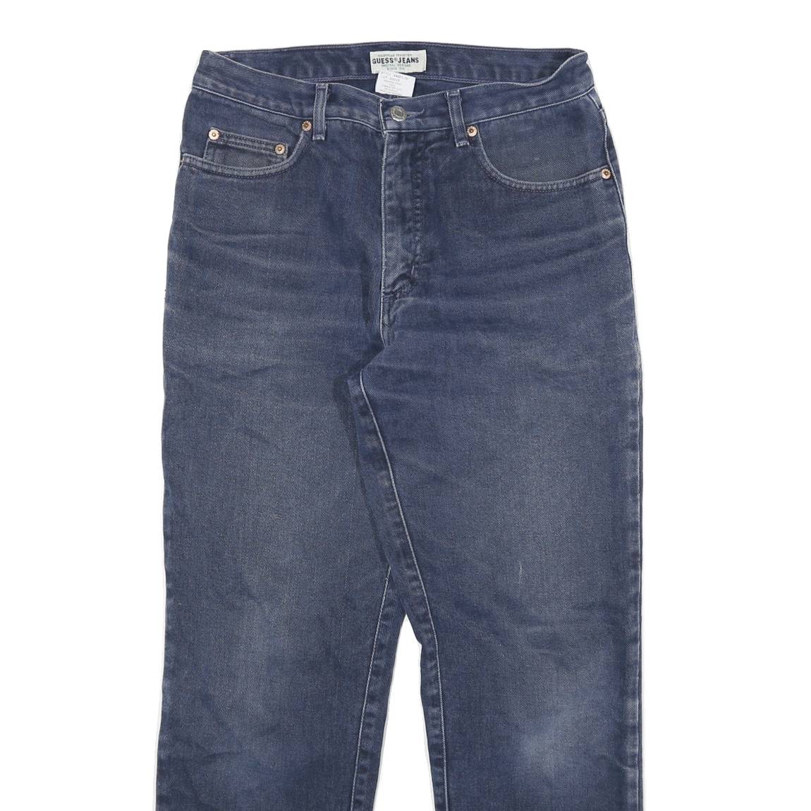 GUESS Mens Jeans Blue Regular Straight Denim Medium W28 L27 Classic Cotton Blend