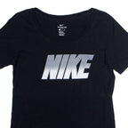 NIKE Athletic Cut Womens T-Shirt Black Crew Neck S