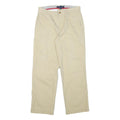 TOMMY HILFIGER Mens Cotton Blend Beige Regular Fit Straight Leg Trousers W30 L27