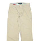 TOMMY HILFIGER Mens Cotton Blend Beige Regular Fit Straight Leg Trousers W30 L27