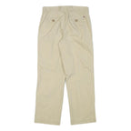 TOMMY HILFIGER Mens Cotton Blend Beige Regular Fit Straight Leg Trousers W30 L27