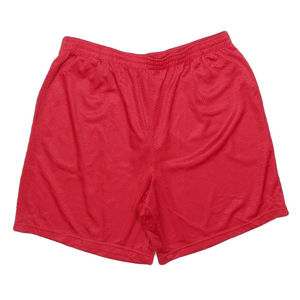 STARTER Mens Red Casual Polyester Mesh Shorts XL W34 Sports Activewear