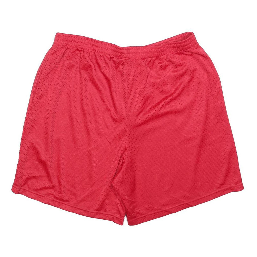 STARTER Mens Red Casual Polyester Mesh Shorts XL W34 Sports Activewear