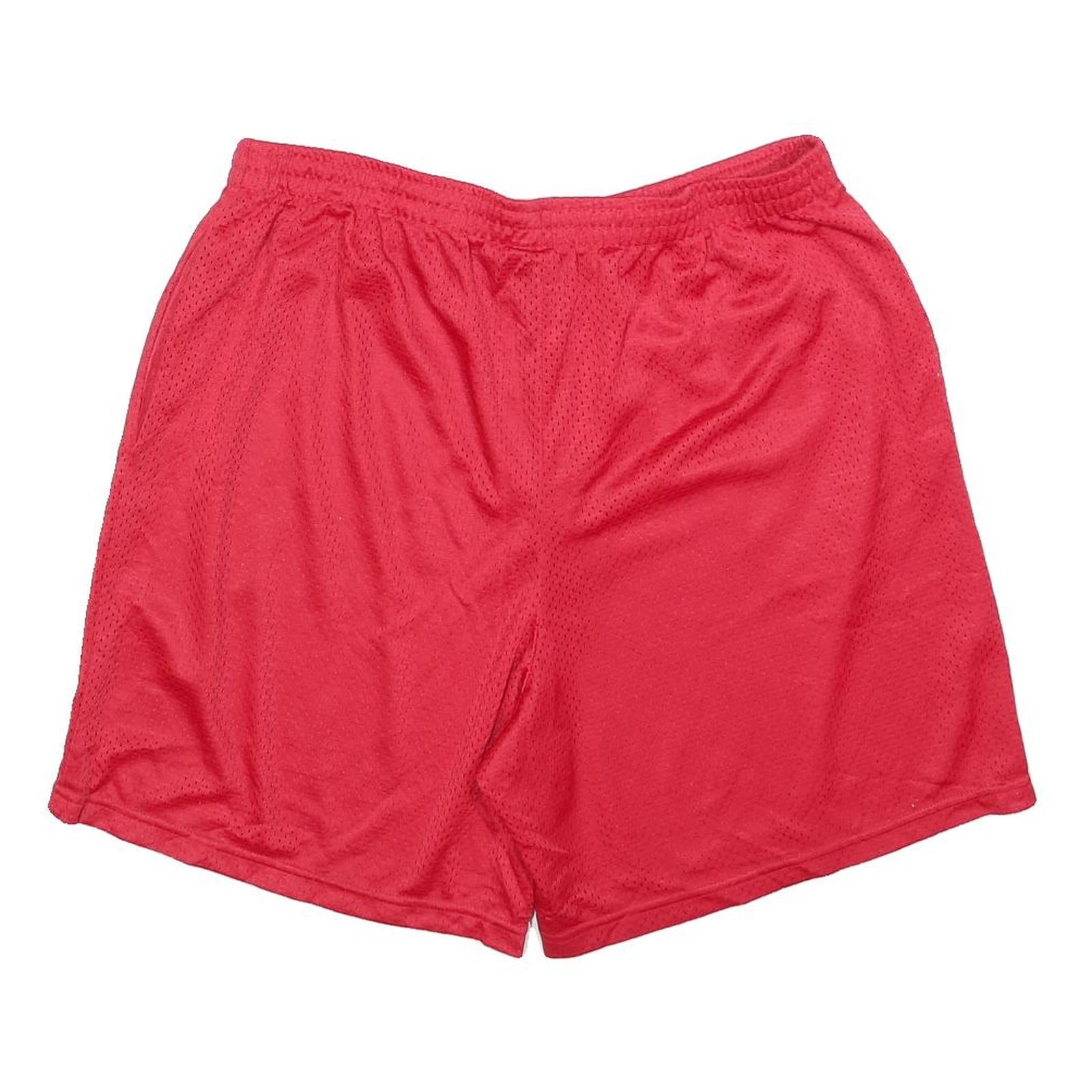 STARTER Mens Red Casual Polyester Mesh Shorts XL W34 Sports Activewear