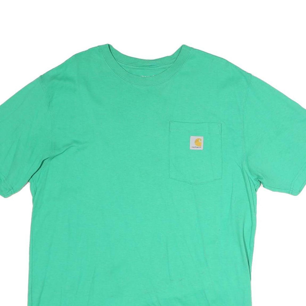 CARHARTT Mens Green Crew Neck Short Sleeve Graphic T-Shirt M Casual Wear