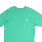 CARHARTT Mens Green Crew Neck Short Sleeve Graphic T-Shirt M Casual Wear