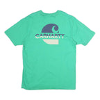 CARHARTT Mens Green Crew Neck Short Sleeve Graphic T-Shirt M Casual Wear