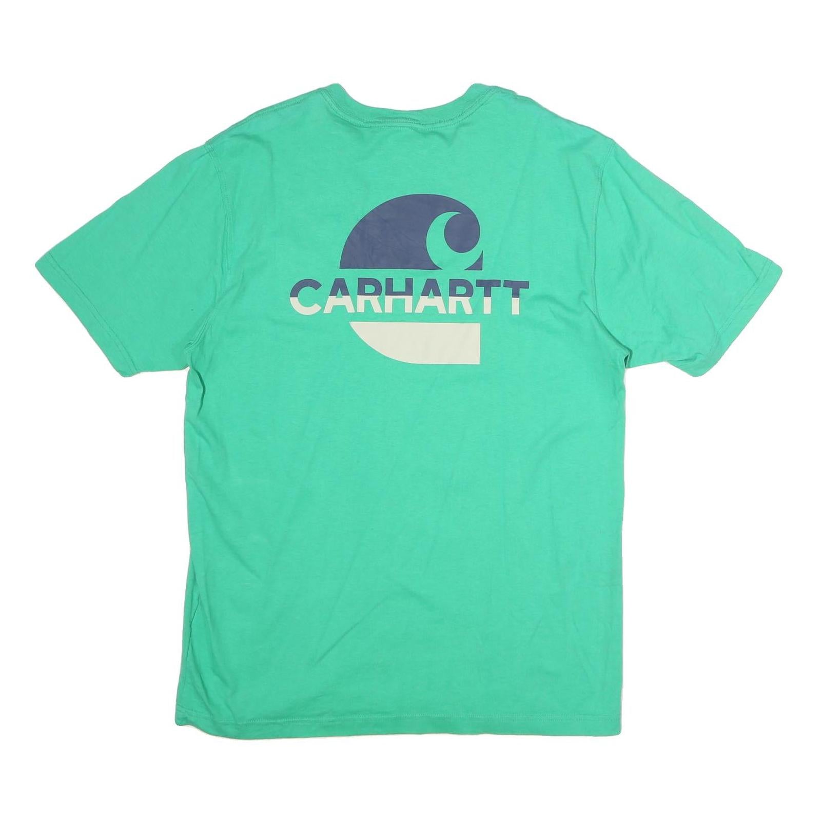 CARHARTT Mens Green Crew Neck Short Sleeve Graphic T-Shirt M Casual Wear