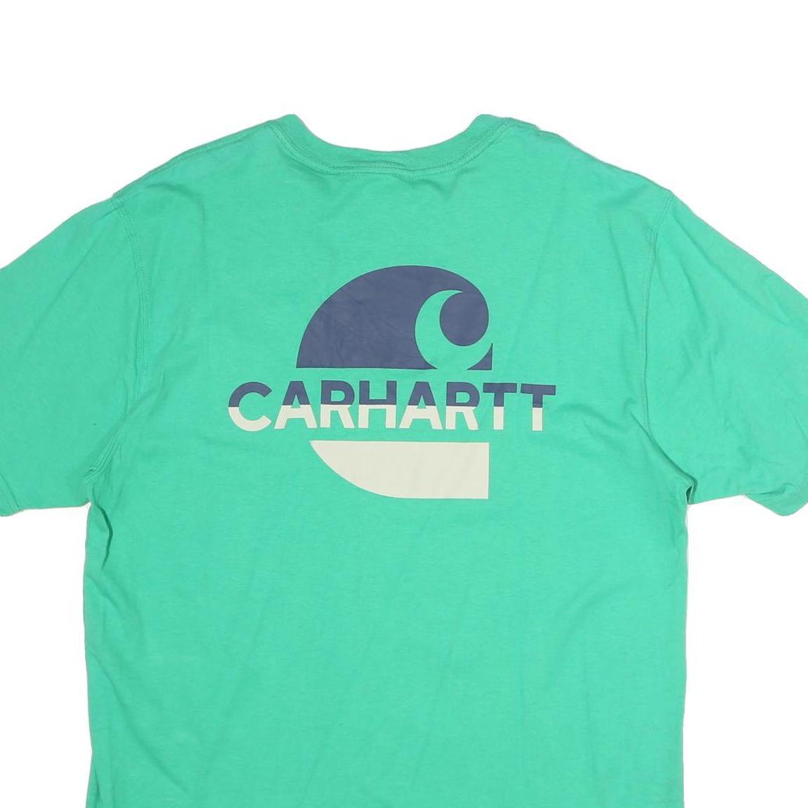 CARHARTT Mens Green Crew Neck Short Sleeve Graphic T-Shirt M Casual Wear