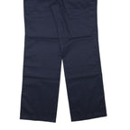 CALVIN KLEIN Mens Cotton Blend Navy Regular Straight Trousers W34 L32 Classic