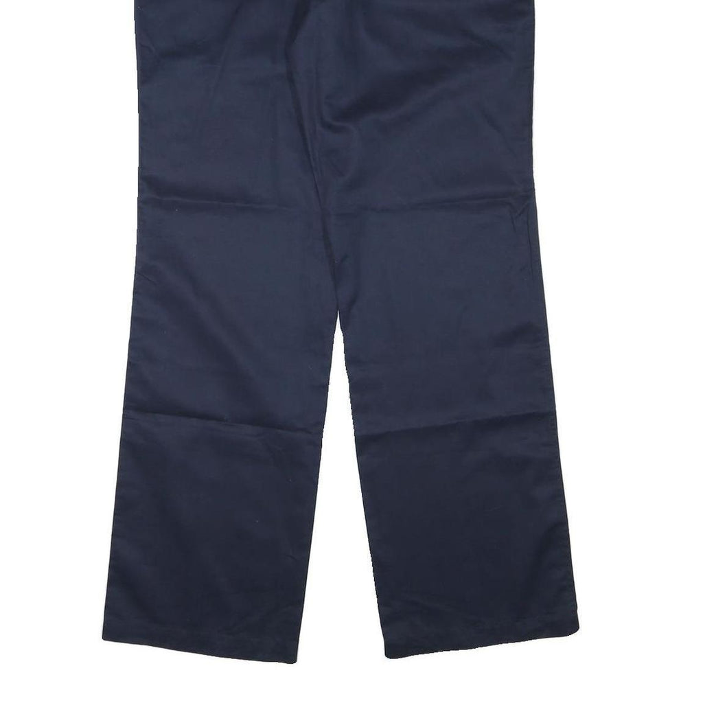 CALVIN KLEIN Mens Cotton Blend Navy Regular Straight Trousers W34 L32 Classic