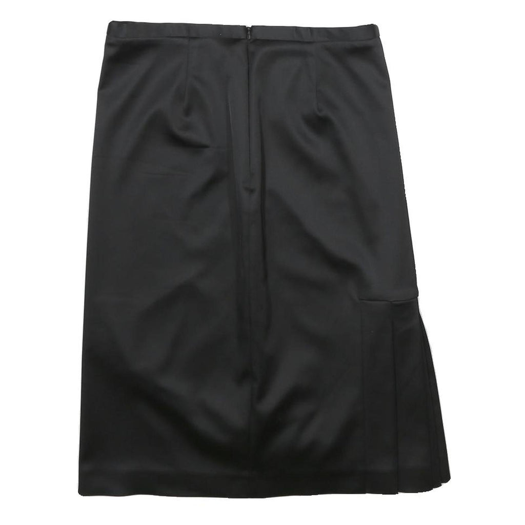 COAST Womens Black Pleated Midi Polyamide Blend Skirt UK 10 Elegant Office Wear