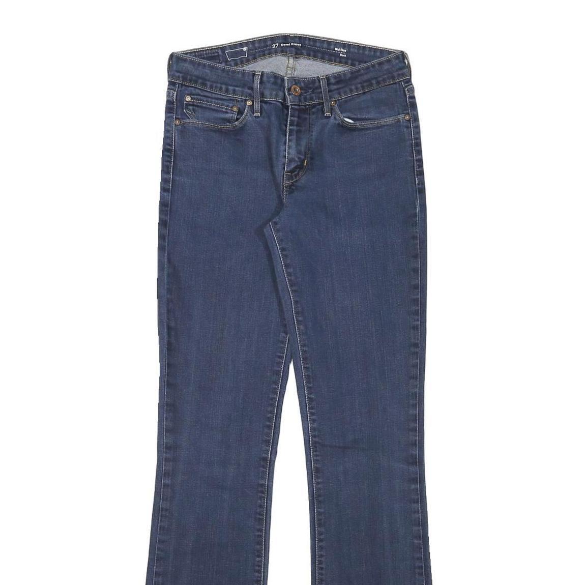 LEVI'S Womens Jeans Blue Regular Flared Denim Medium W27 L32 Classic Fit Zip