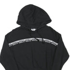 ADIDAS Womens Black Hoodie UK 8 Crop Hooded Sweatshirt Cotton Blend