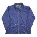 JANTEX Womens Blue & Green Patterned Nylon Jacket L Zip Casual Lightweight