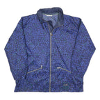 JANTEX Womens Blue & Green Patterned Nylon Jacket L Zip Casual Lightweight