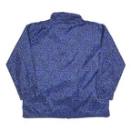 JANTEX Womens Blue & Green Patterned Nylon Jacket L Zip Casual Lightweight