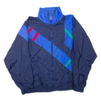VIZOR Mens Track Jacket Blue Nylon L