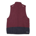NIKE Womens Maroon & Navy Running Jacket M Polyester Blend Zip Therma-Fit