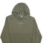 PUMA Mens Green Hoodie M Cotton Blend Pullover Casual Sportswear