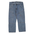 OKAY JEANS WEAR Womens Regular Fit Straight Denim Blue W34 L27 Classic Zip