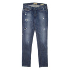 GUESS Starlet Distressed Womens Jeans Blue Slim Skinny Stone Wash W31 L34