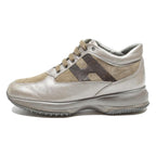 HOGAN Womens Womens Lace-Up Trainers Beige Synthetic UK 4 Comfortable Casual