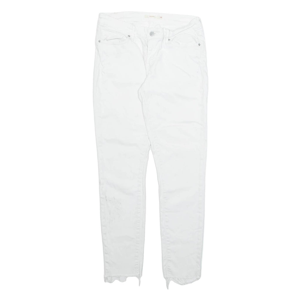 LEVI'S Womens Trousers White Regular Tapered W28 L28