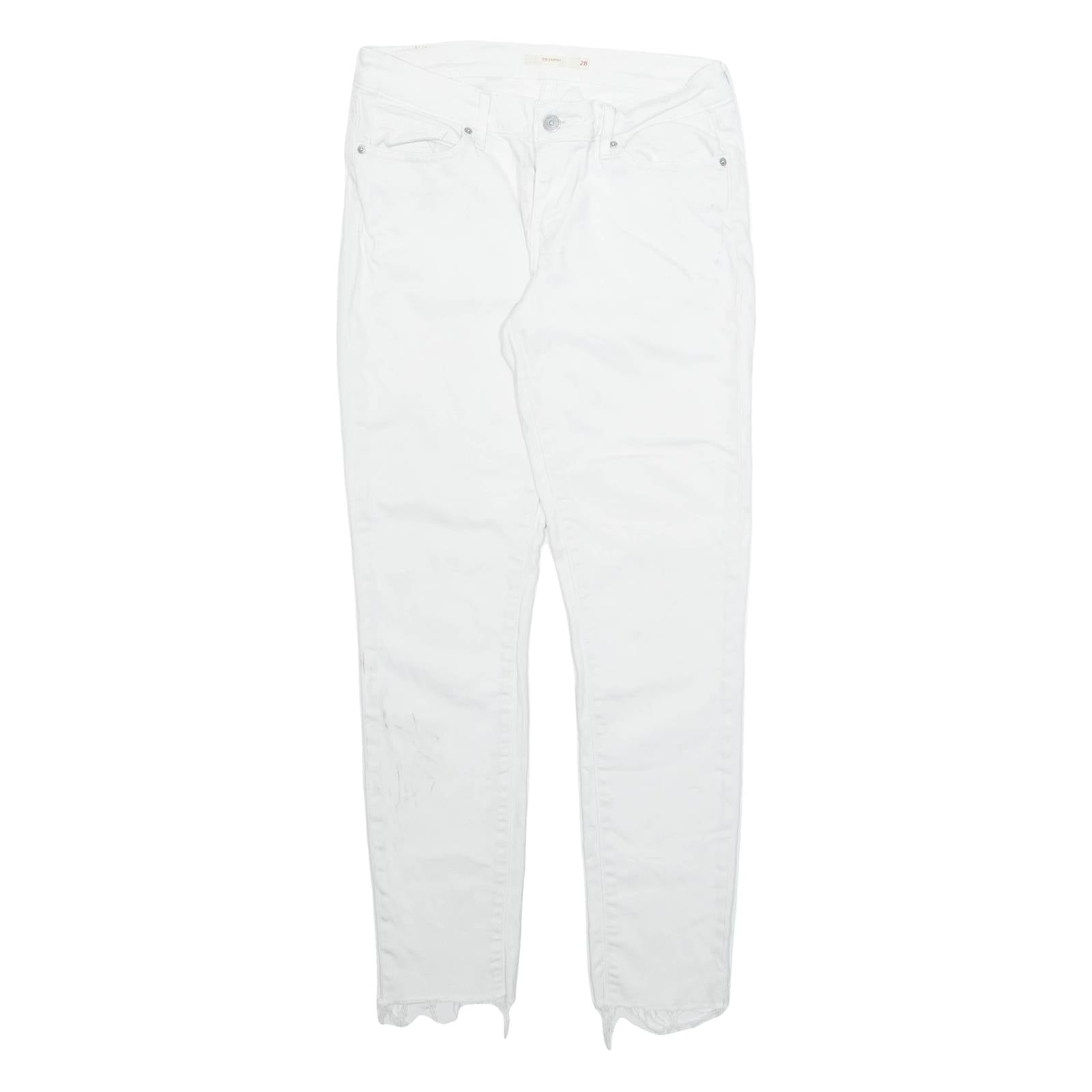 LEVI'S Womens Trousers White Regular Tapered W28 L28
