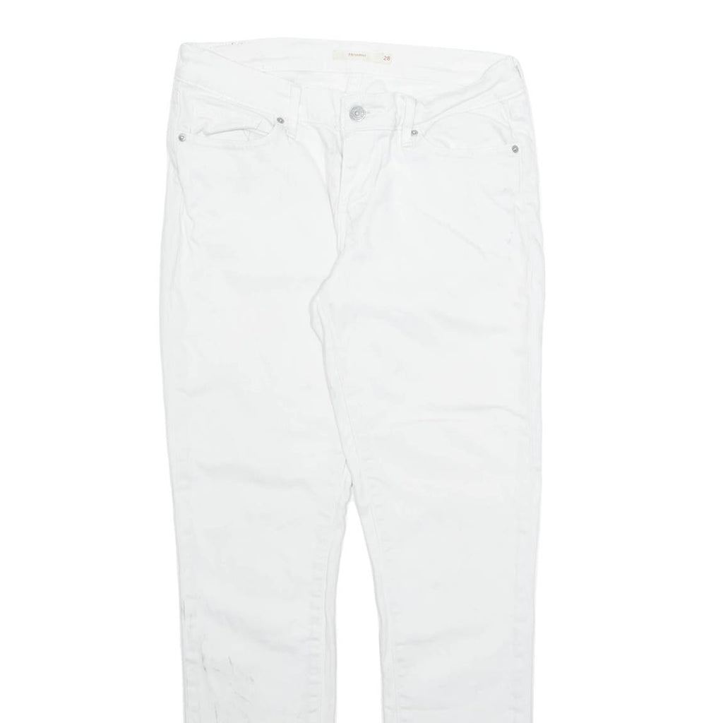LEVI'S Womens Trousers White Regular Tapered W28 L28