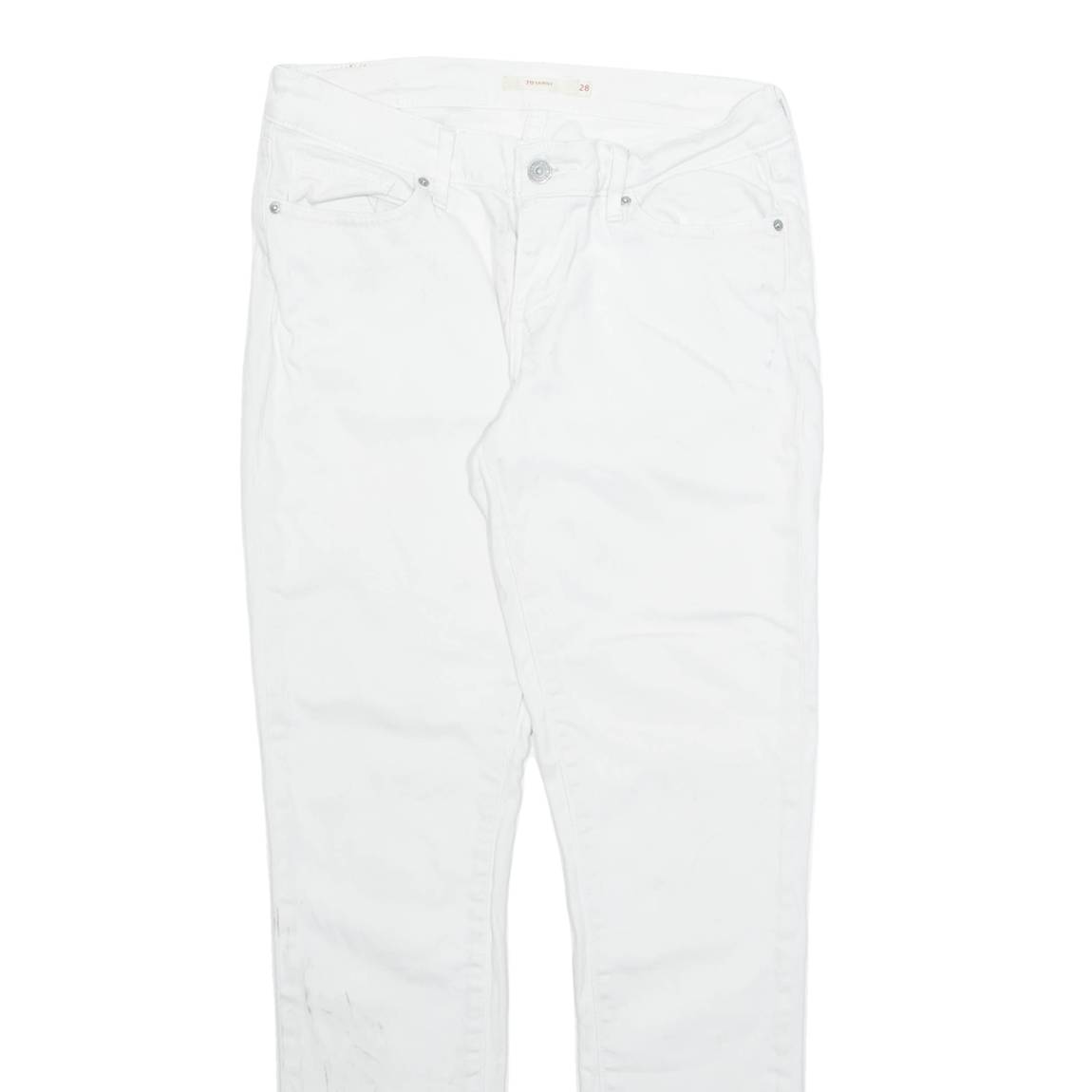 LEVI'S Womens Trousers White Regular Tapered W28 L28
