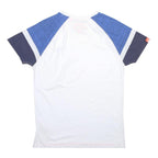 SUPERDRY Mens White Blue & Navy Modern T-Shirt M Short Sleeve Crew Neck Casual