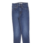 LEVI'S Womens Slim Blue Denim Jeans W24 L29 Cotton Blend Zip Classic Fit Skinny