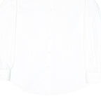 HUGO Mens White Plain Shirt M Classic Cotton Blend Smart Casual
