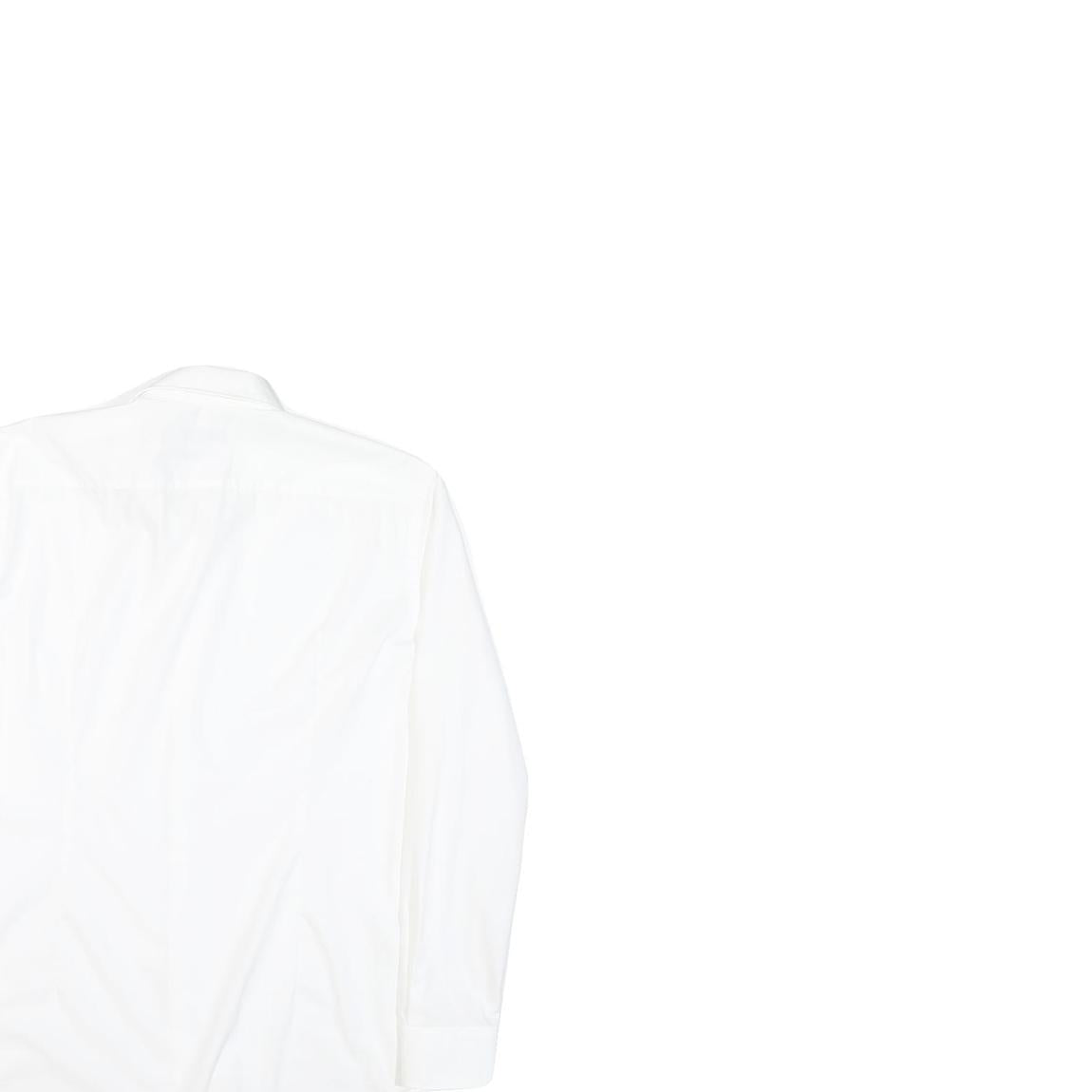 HUGO Mens White Plain Shirt M Classic Cotton Blend Smart Casual