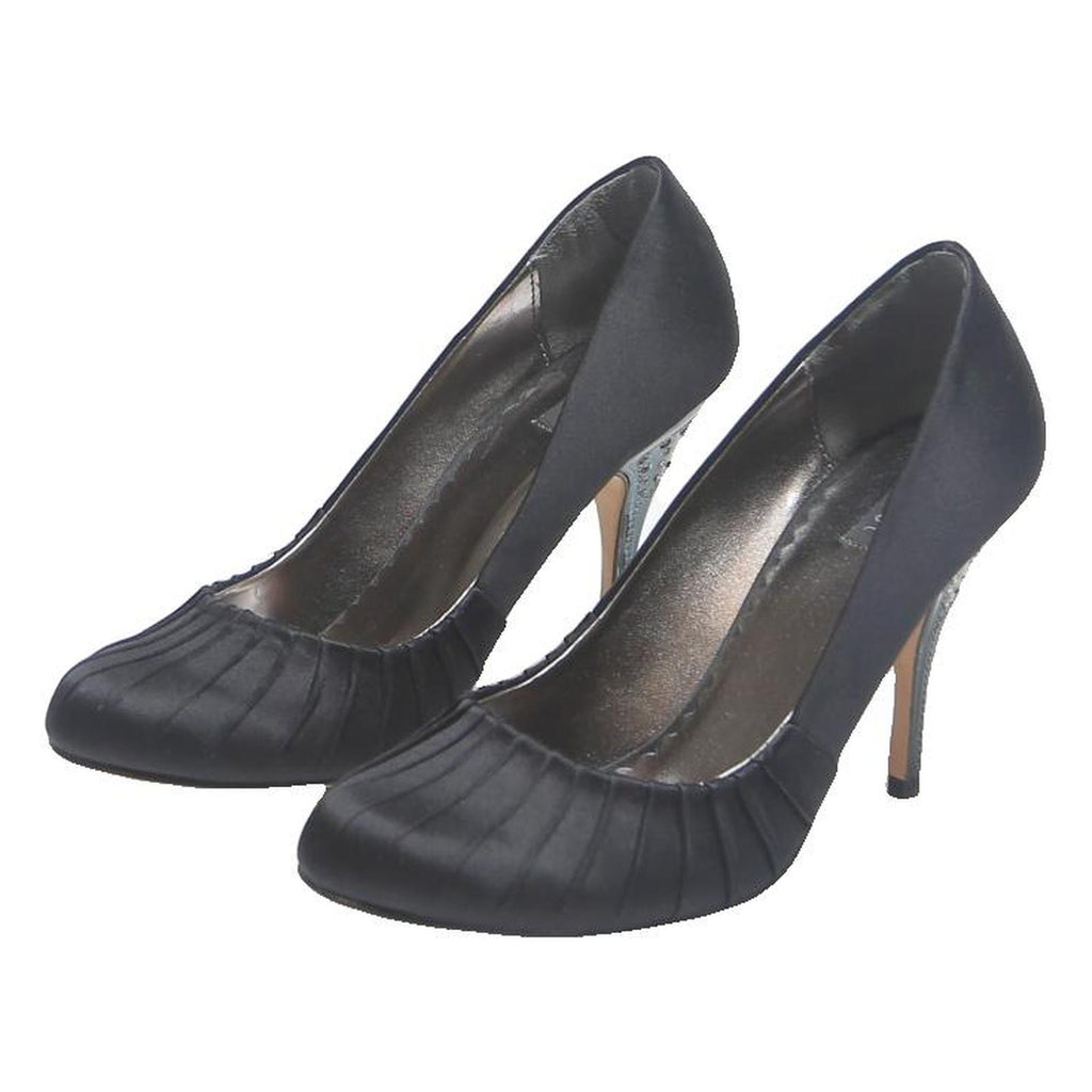 COAST Womens Black Leather Strappy High Heels UK 4 Elegant Formal Stylish