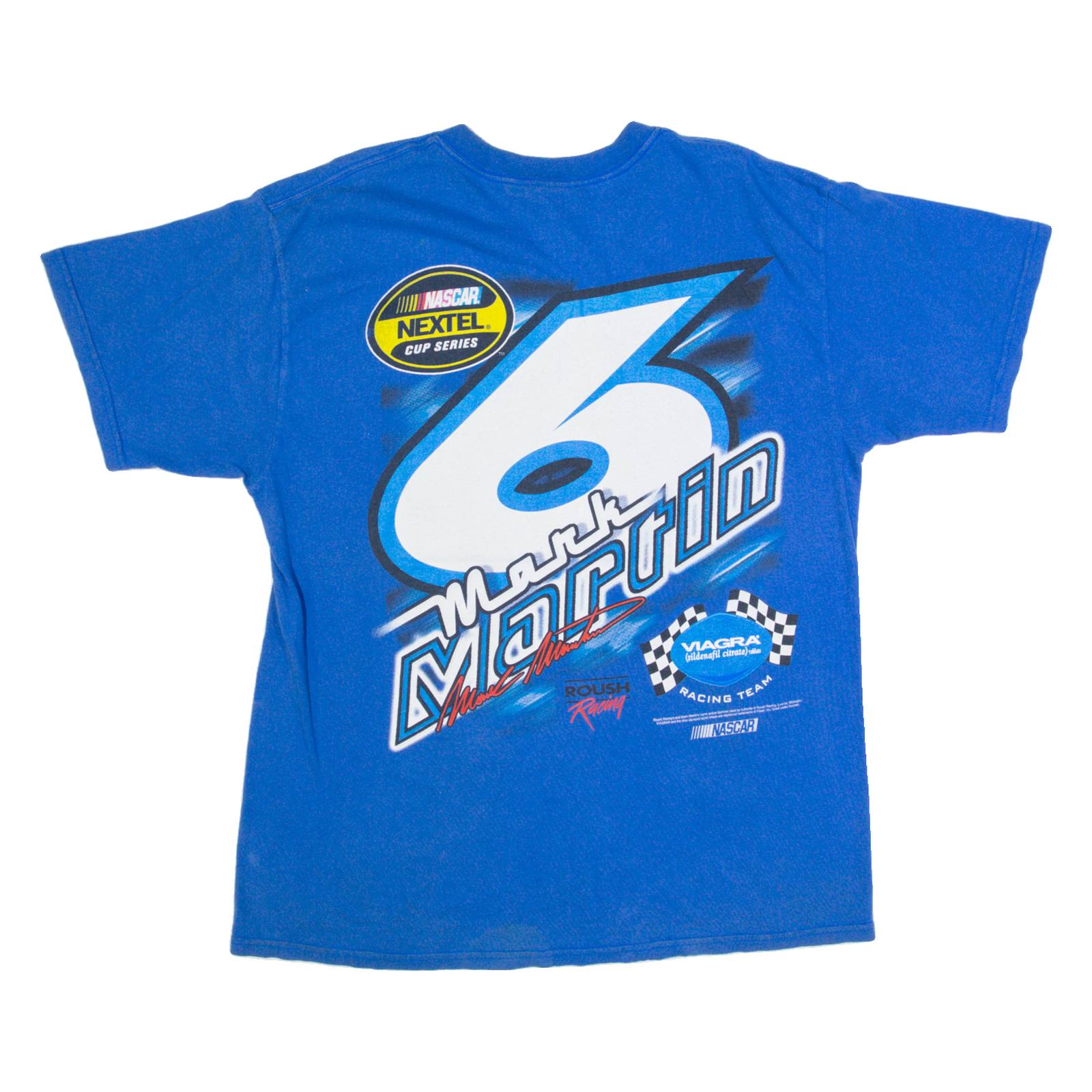 GILDAN Mark Martin Racing Mens T-Shirt Blue USA L