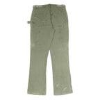 VUJA DE Mens Cotton Regular Green Workwear Trousers W30 L30 Utility Style